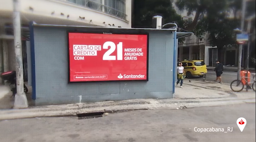 Santander billboard, Copacabana RJ