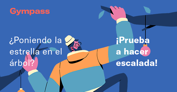 Gympass — ¿Poniendo la estrella en el árbol? ¡Prueba a hacer escalada!