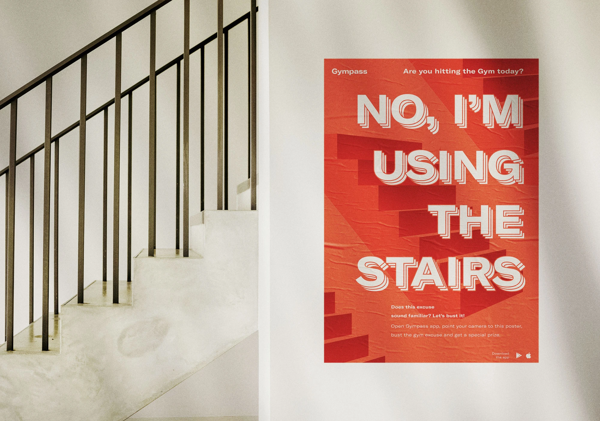 Gympass — No, I'm using the stairs poster