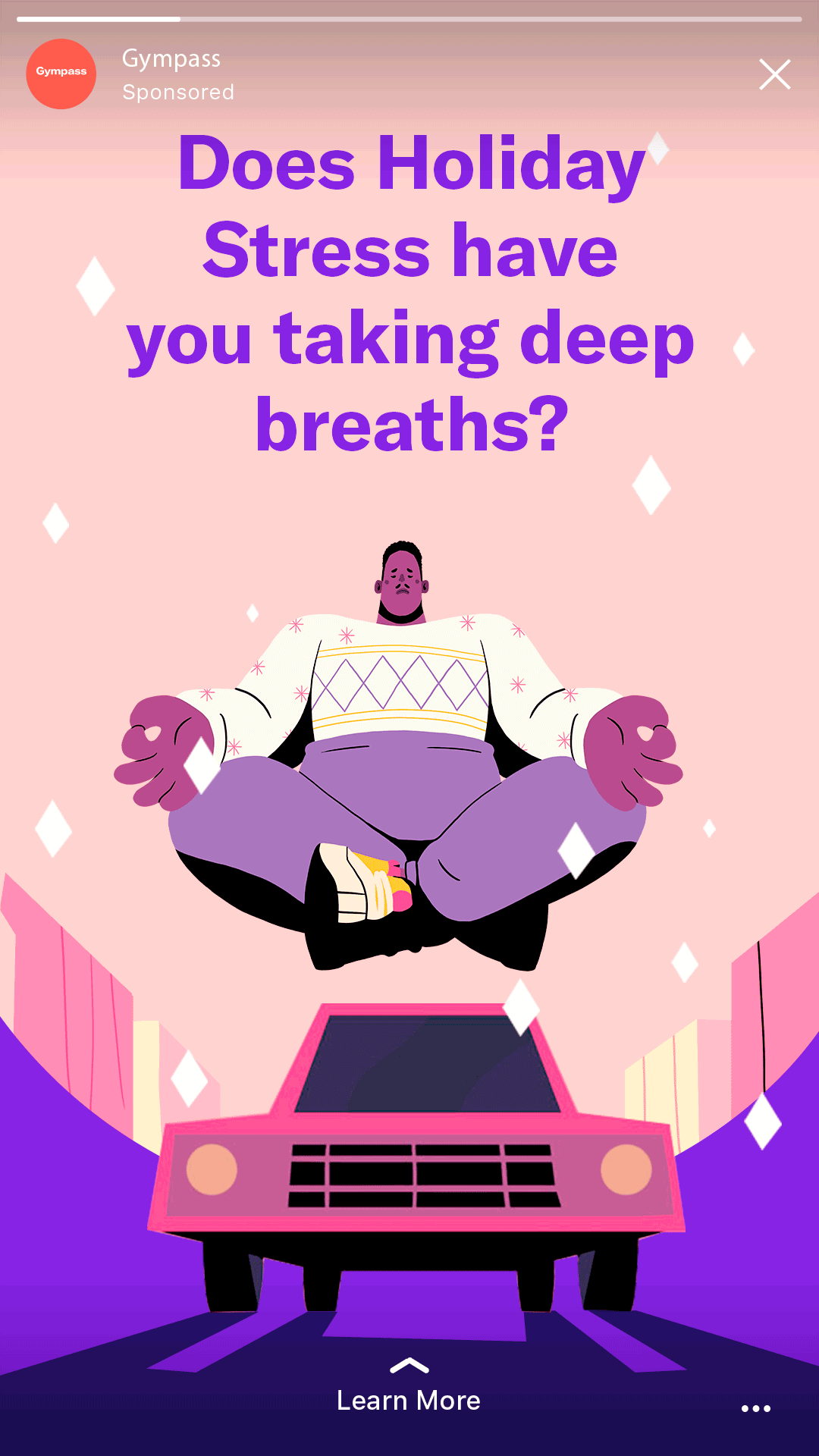 Gympass — deep breaths story ad